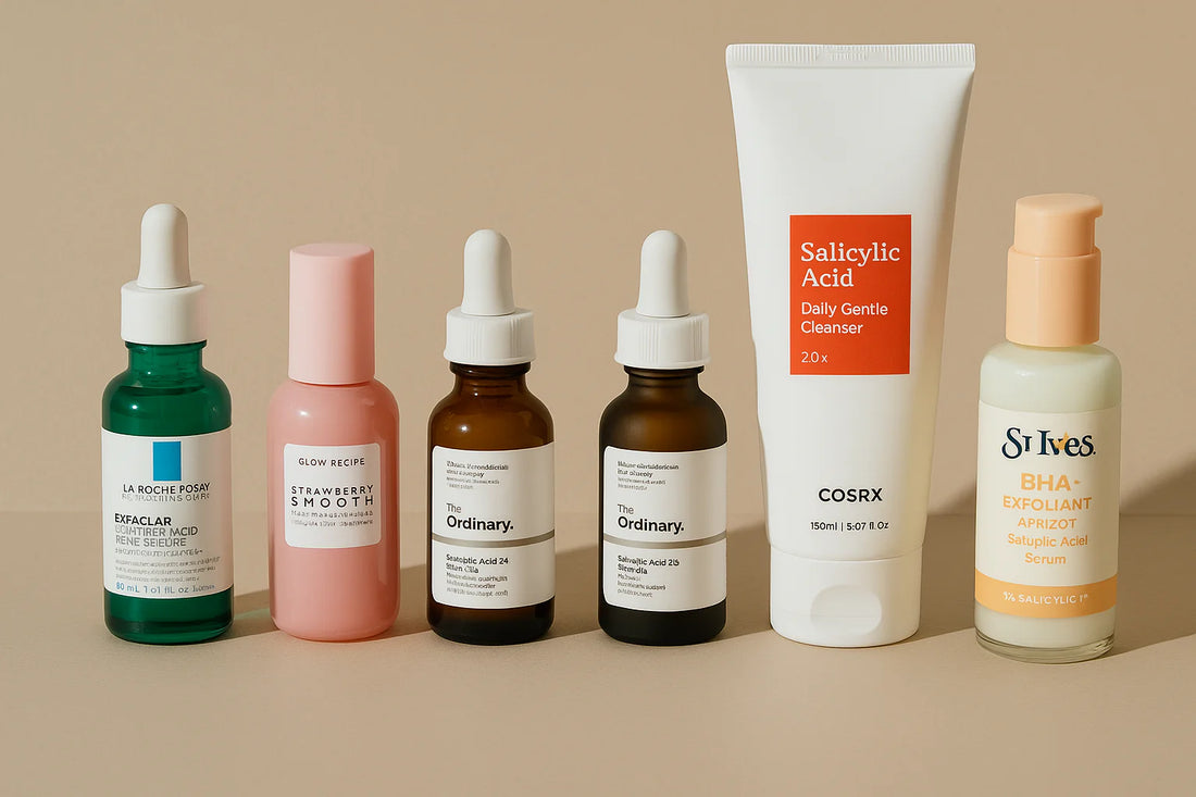 a collection of salicyclic acid serums,for radiant and glowing skin.