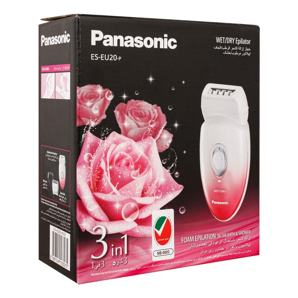 Panasonic 3 in 1 Wet and Dry Hair Removing Epilator ES-EU20-P - Khayest