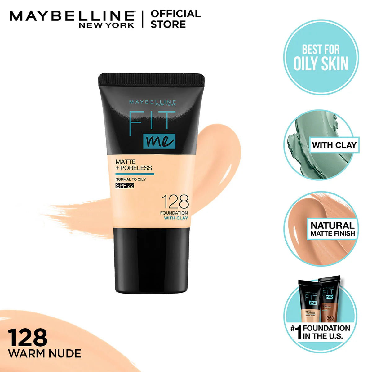 Maybelline FIT ME Matte + Poreless Foundation 30ml - Khayest