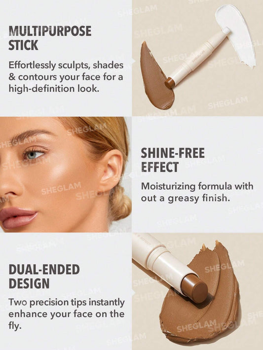 SHEGLAM Color & Sculpt Bronzer and Contour Stick - Nude & Cocoa