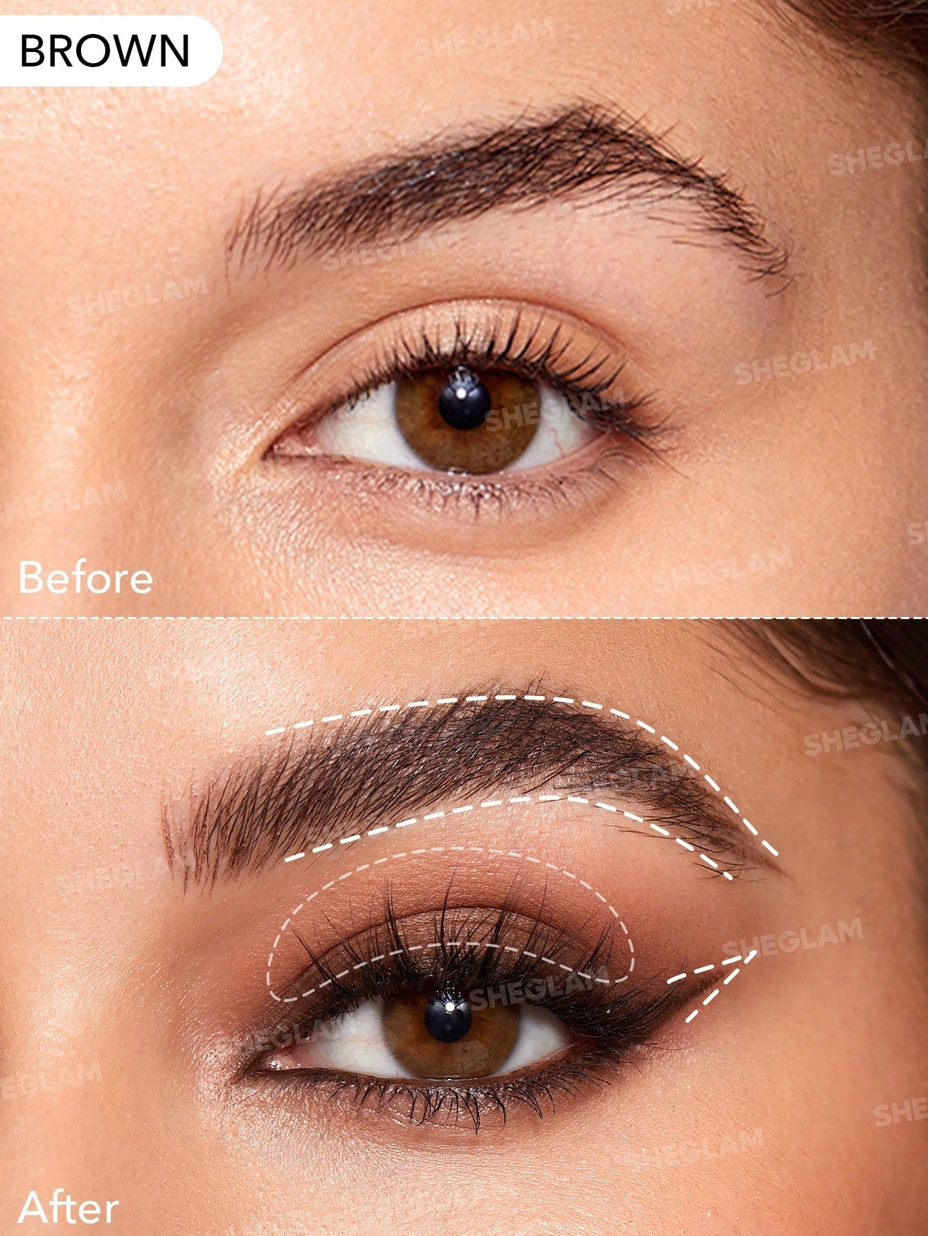 SHEGLAM Intensify Smudge‑Proof Eyeliner Gel – Brown