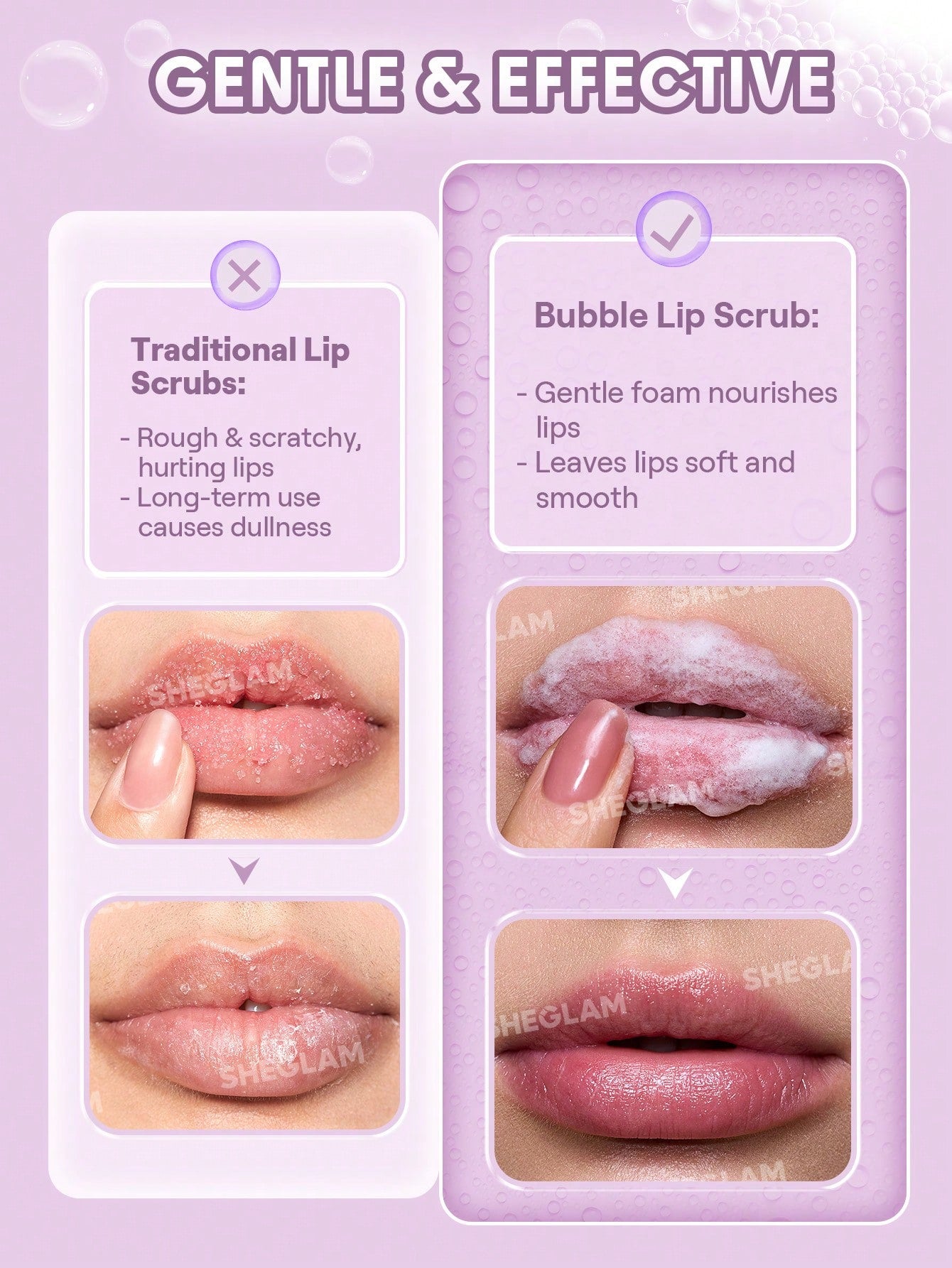 Sheglam Bubble Buff Lip Scrub Bubble Bath