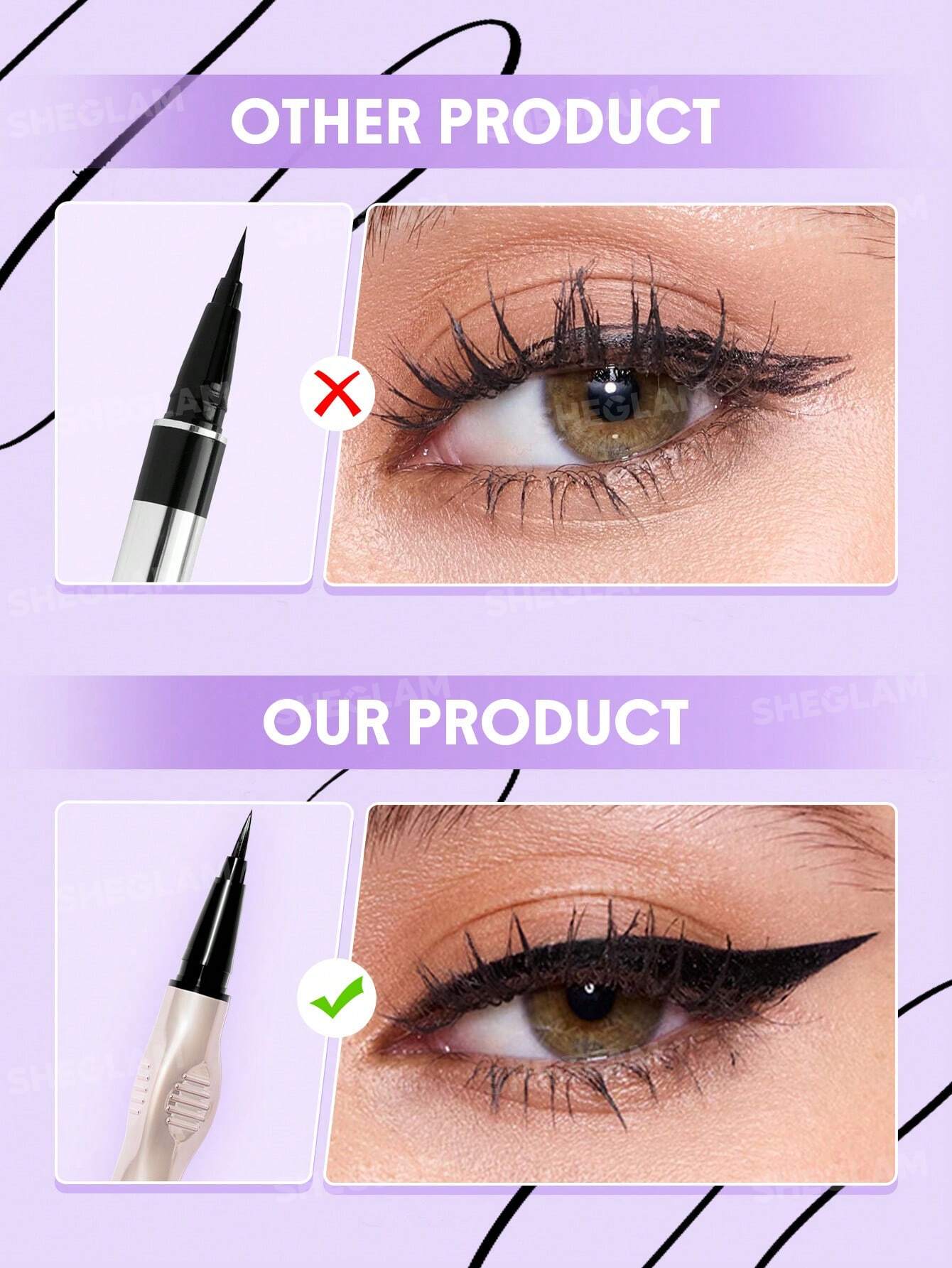 Sheglam Glide Control Liquid Eyeliner-Matte Black