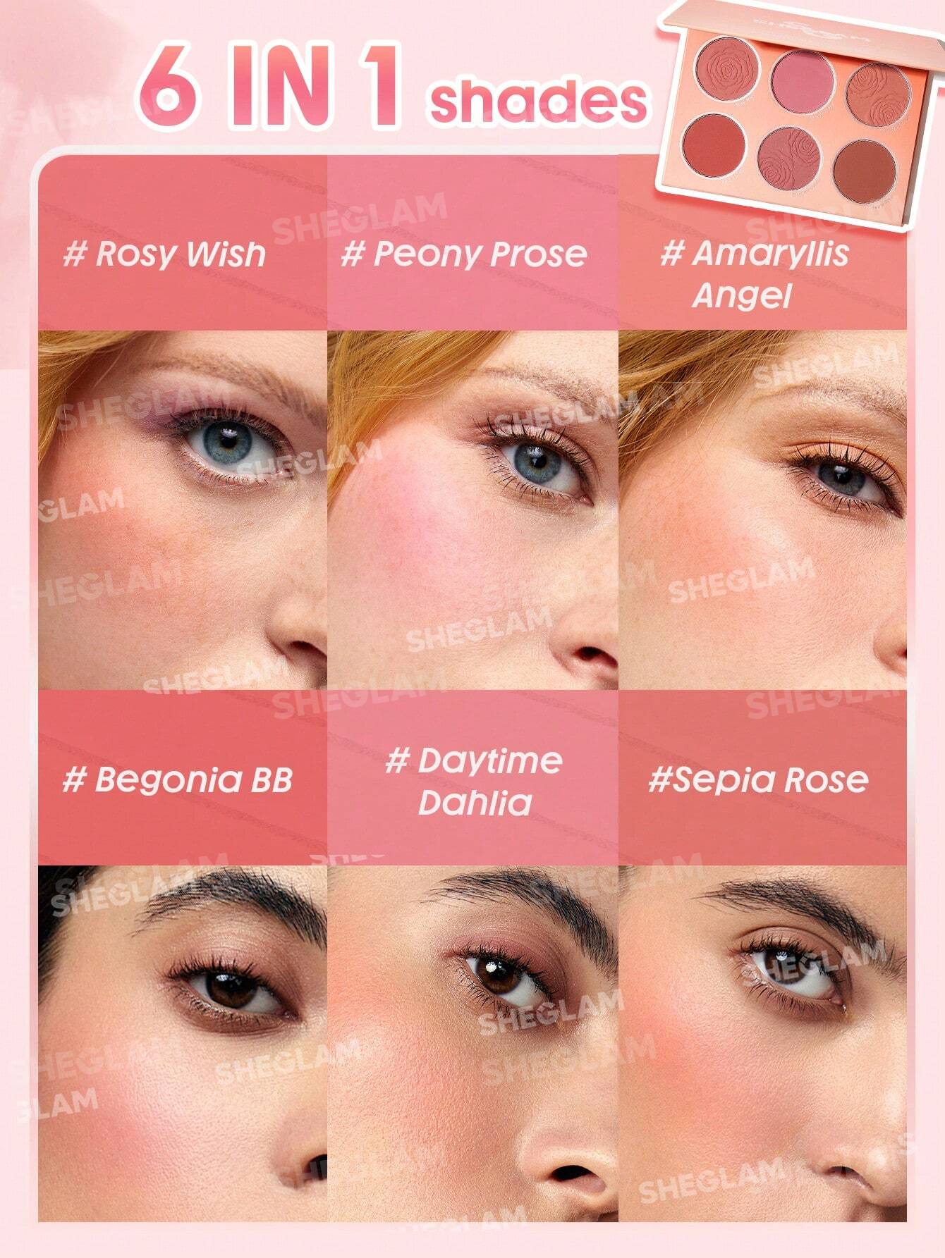 Sheglam Floral Flush Blush Eye Palette - Khayest