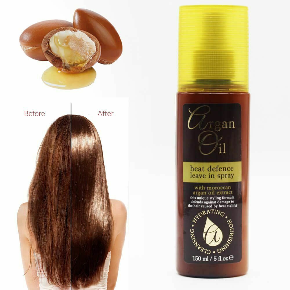XHC Argan Oil Heat Defence Leave In Heat Protecting Hair Spray 150ml - Khayest