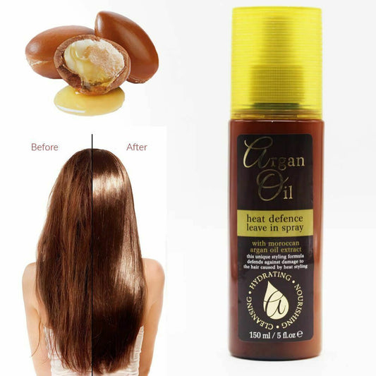 XHC Argan Oil Heat Defence Leave In Heat Protecting Hair Spray 150ml - Khayest