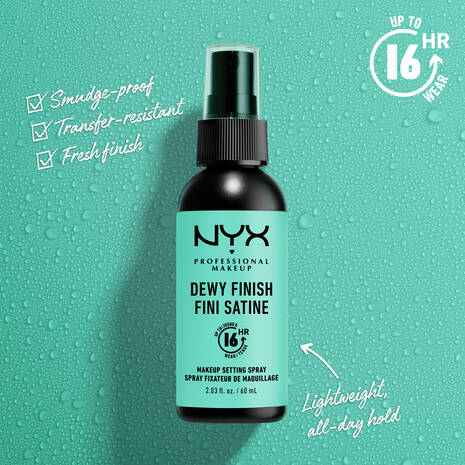 NYX Dewy Finish Fini Satine Makeup Setting Spray 60ml - Khayest