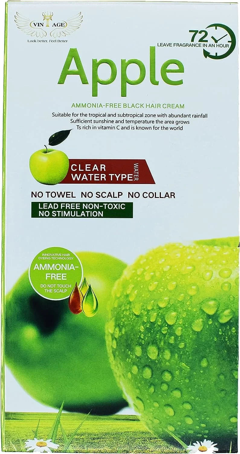 Apple Ammonia Free Black Hair Cream - Khayest