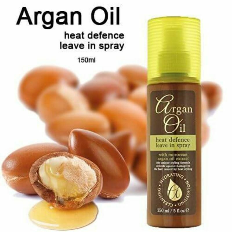 XHC Argan Oil Heat Defence Leave In Heat Protecting Hair Spray 150ml - Khayest