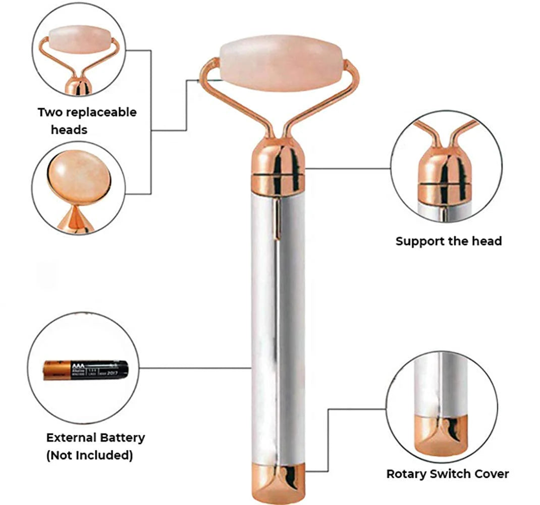 2 in 1 Electric Roller Facial Massager New Flawless Contour Face Slimming Roller Massager - Khayest