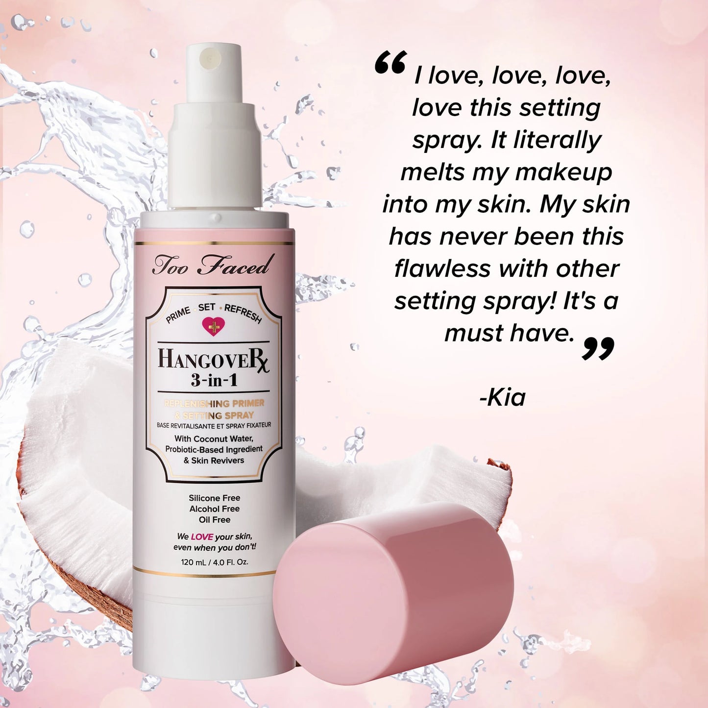 Too Faced Hangover 3 In 1 Replenishing Primer and Setting Spray 120ml - Khayest
