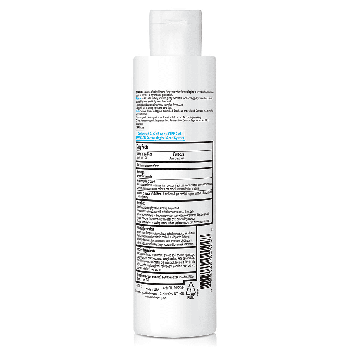 La Roche Posay Effaclar Clarifying Solution Acne Toner 200ml - Khayest
