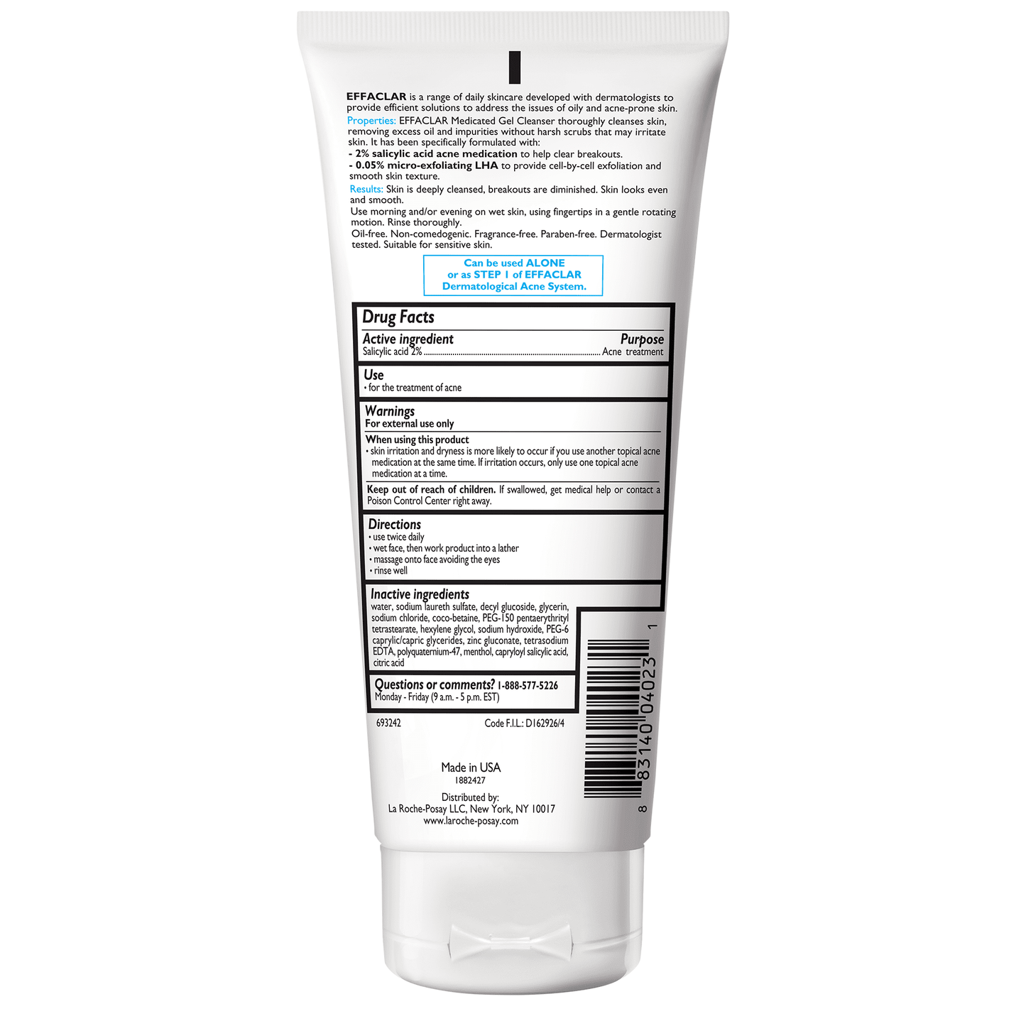La Roche Posay Effaclar Medicated Acne Face Wash 200ml - Khayest