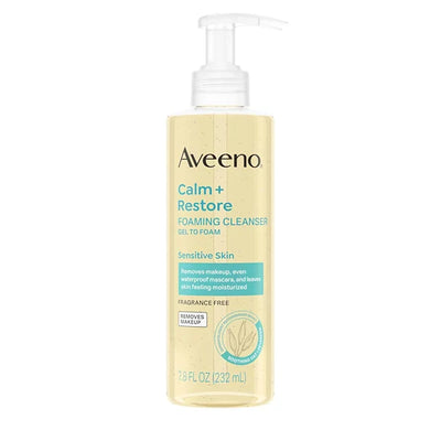 Aveeno Calm + Restore Foaming Cleanser 232ml – Gentle Daily Cleanse for Sensitive Skin