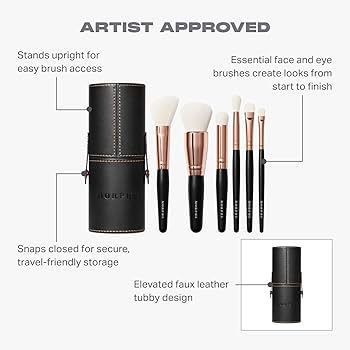 Morphe Rose Away 6 Piece Travel Brush Set - Khayest