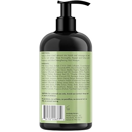 Mielle Organics Rosemary Mint Strengthening Hair Shampoo - Khayest