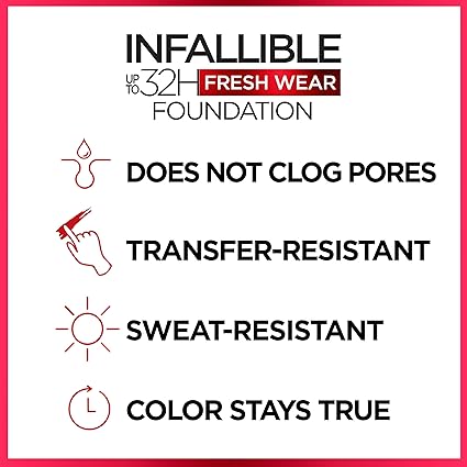 L'Oreal Paris Makeup Infallible Up to 32 Hour Fresh Wear Lightweight Foundation - Khayest