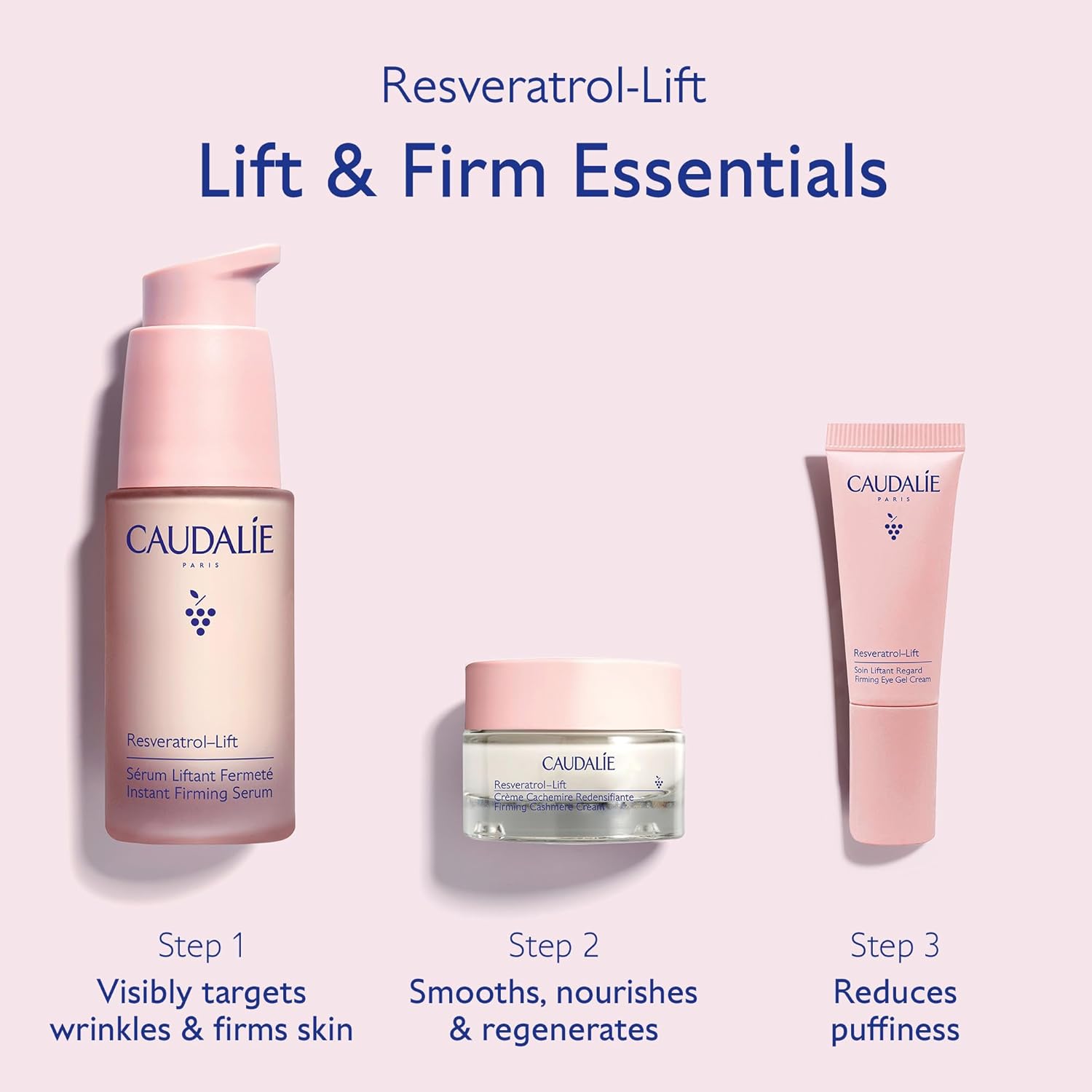 Caudalie Lift & Love Skin Care Set – Full-Size Resveratrol-Lift Serum + FREE Travel-Size Moisturizer + FREE Travel-Size Eye Cream - Khayest