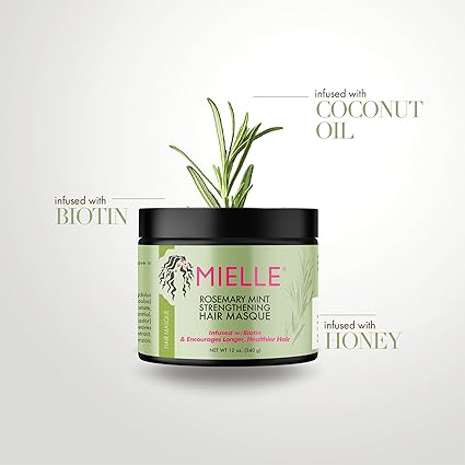 Mielle Organics Rosemary Mint Strengthening Hair Masque 340g - Khayest