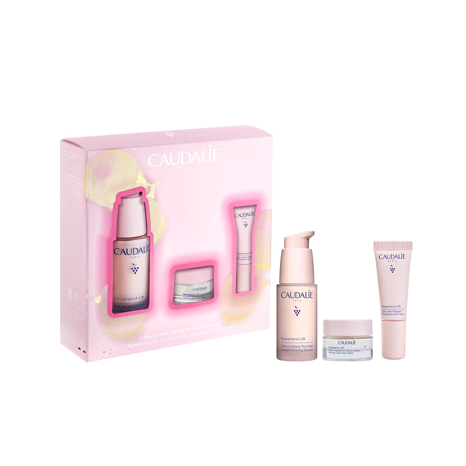 Caudalie Lift & Love Skin Care Set – Full-Size Resveratrol-Lift Serum + FREE Travel-Size Moisturizer + FREE Travel-Size Eye Cream - Khayest