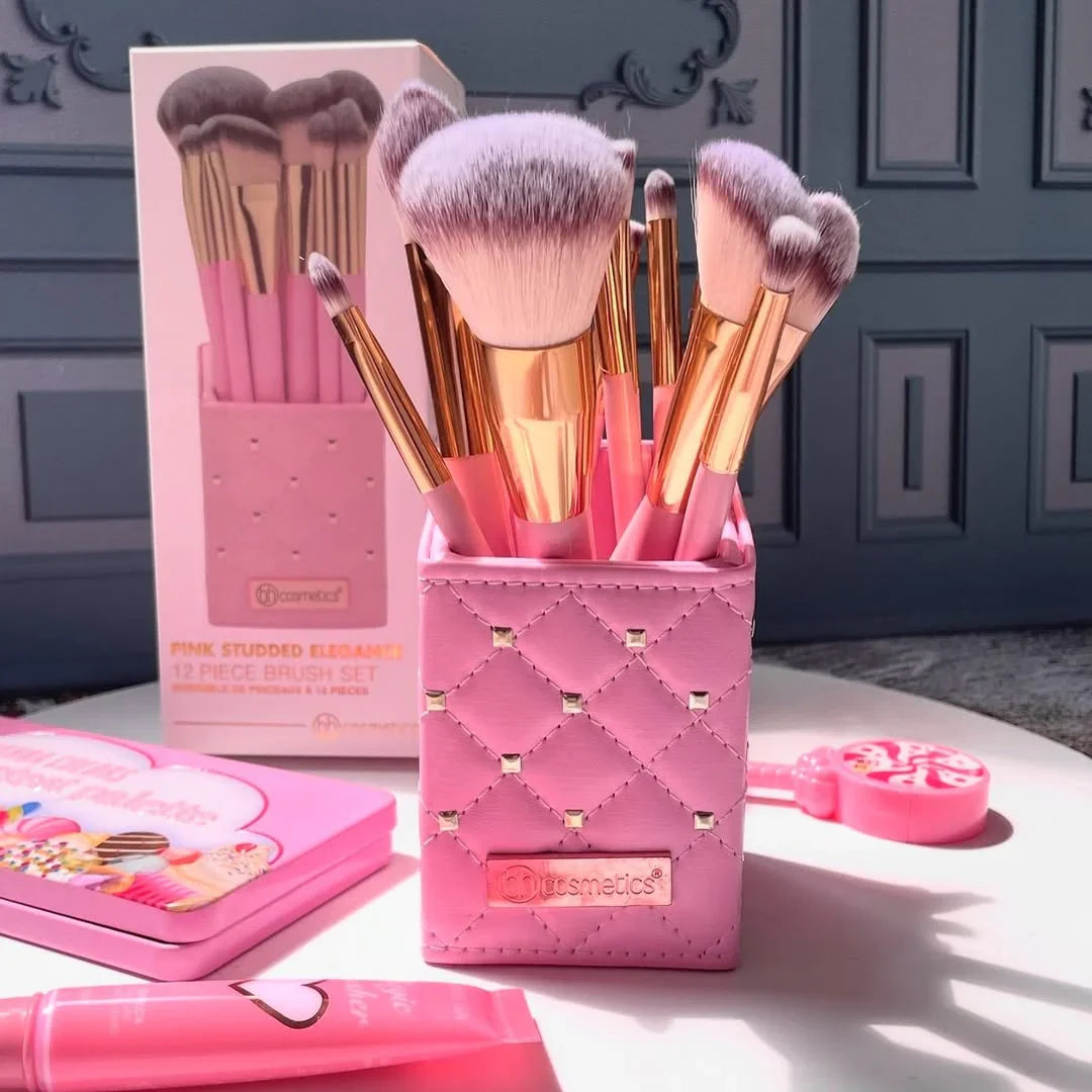 BH Cosmetics Ensemble 15 Pinceceaux Rose Makeup Brush Set - Khayest