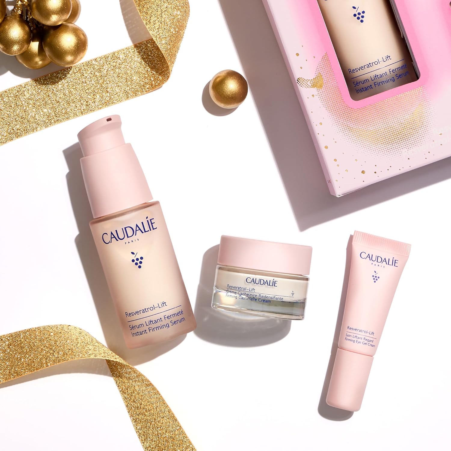 Caudalie Lift & Love Skin Care Set – Full-Size Resveratrol-Lift Serum + FREE Travel-Size Moisturizer + FREE Travel-Size Eye Cream - Khayest