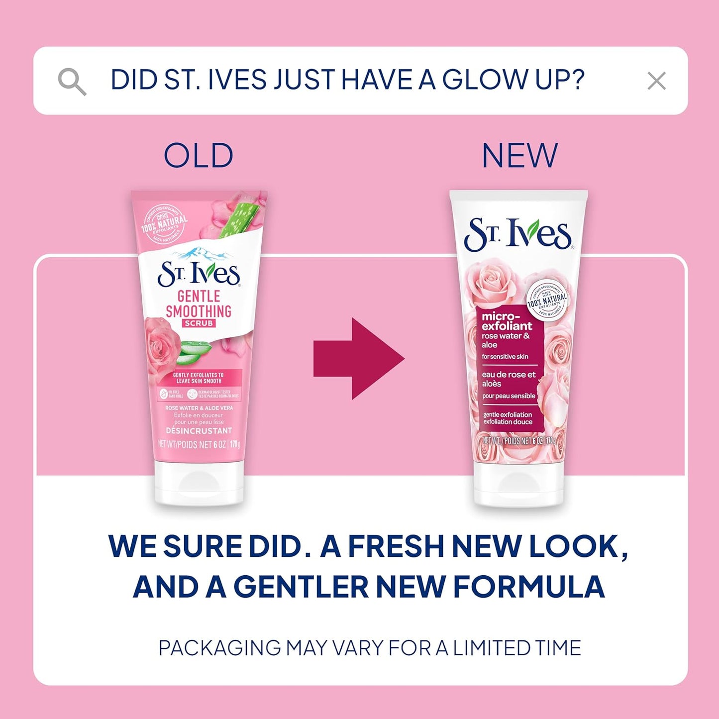 ST. ives Micro Exfoliant Rose Water And Aloe Sensitive Skin Face Scrub - Khayest