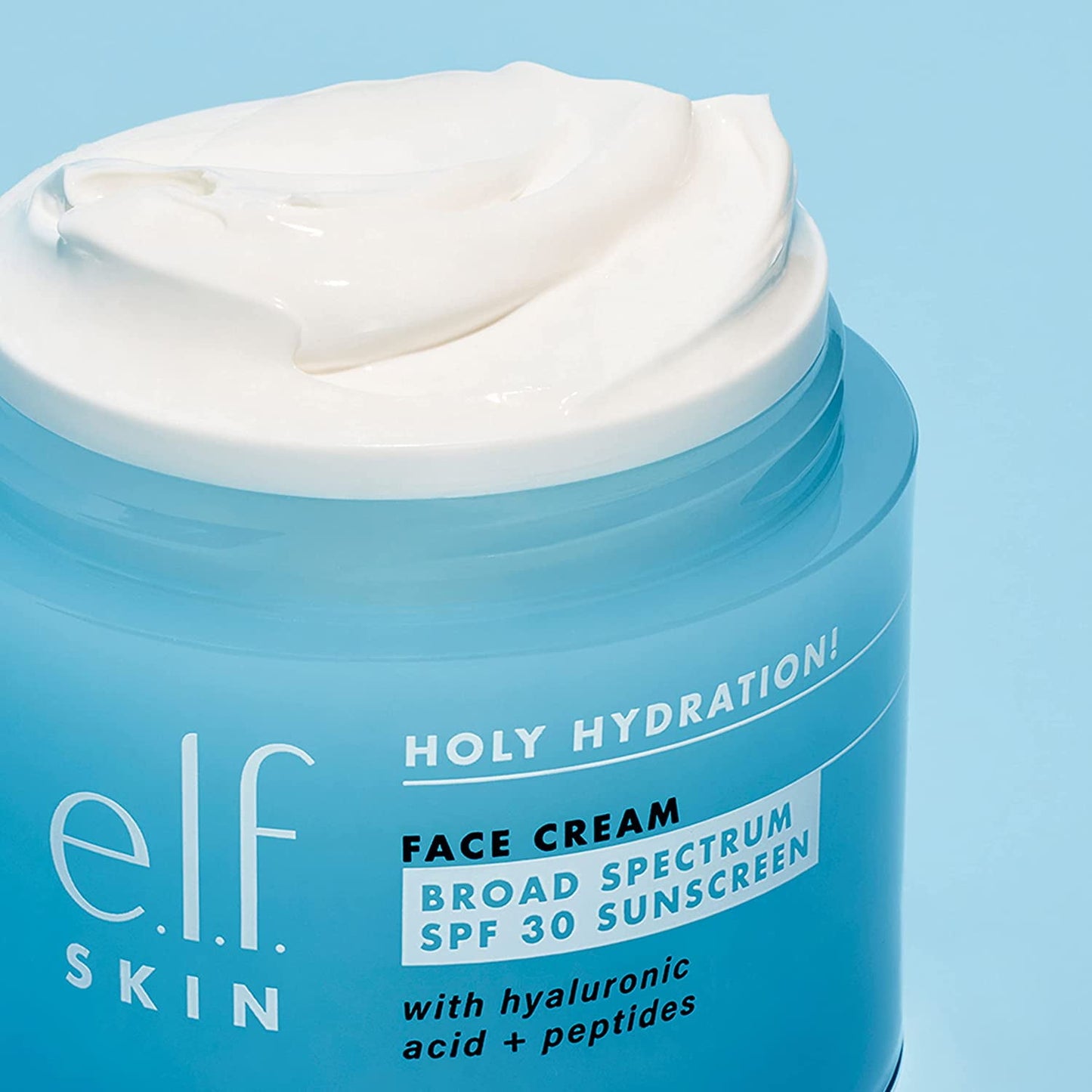 e.l.f. Holy Hydration! Face Cream, Broad Spectrum SPF 30 Sunscreen, Moisturizes & Softens Skin, Quick-Absorbing & Ultra-Hydrating, 1.8 Oz - Khayest