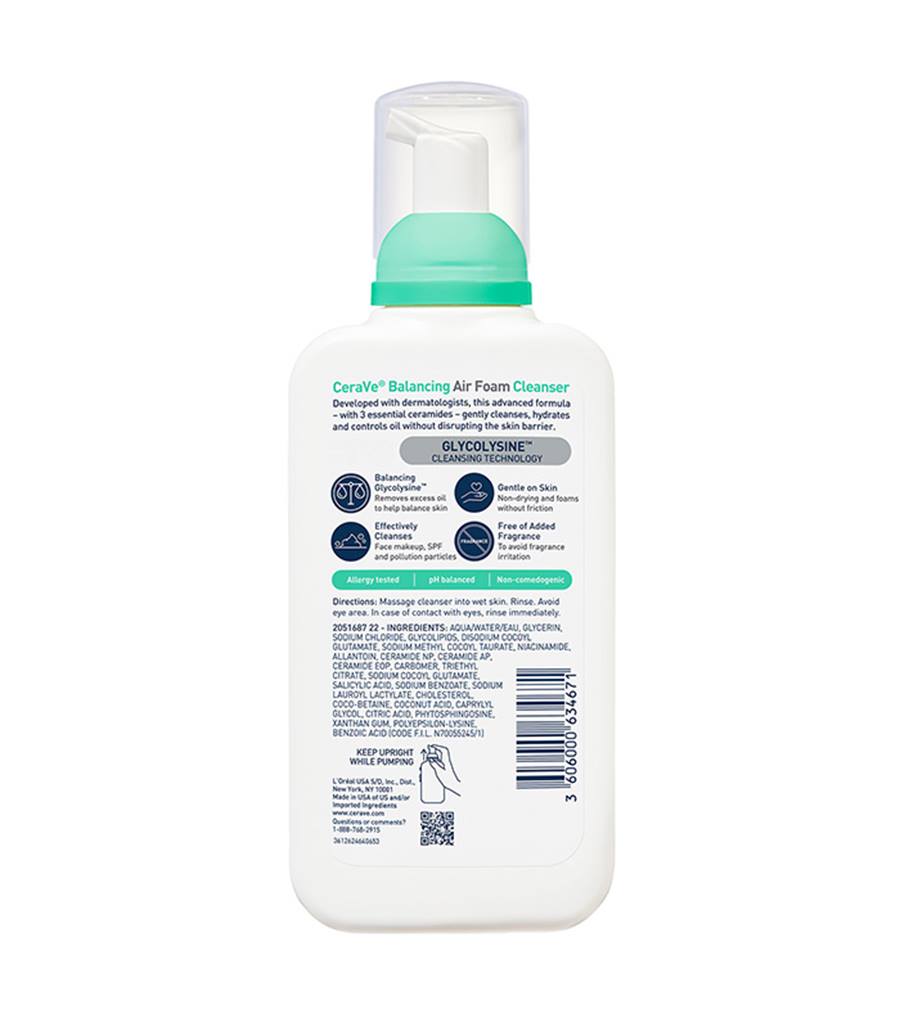 Cerave Balancing Air Foam Cleanser For Normal To Combination Skin 237ml