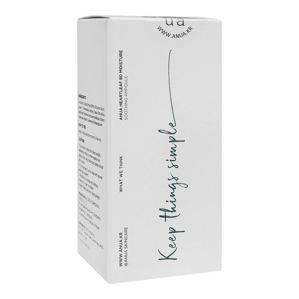 Anua Heartleaf 80 Moisture Soothing Ampoule 80% 30ml - Khayest