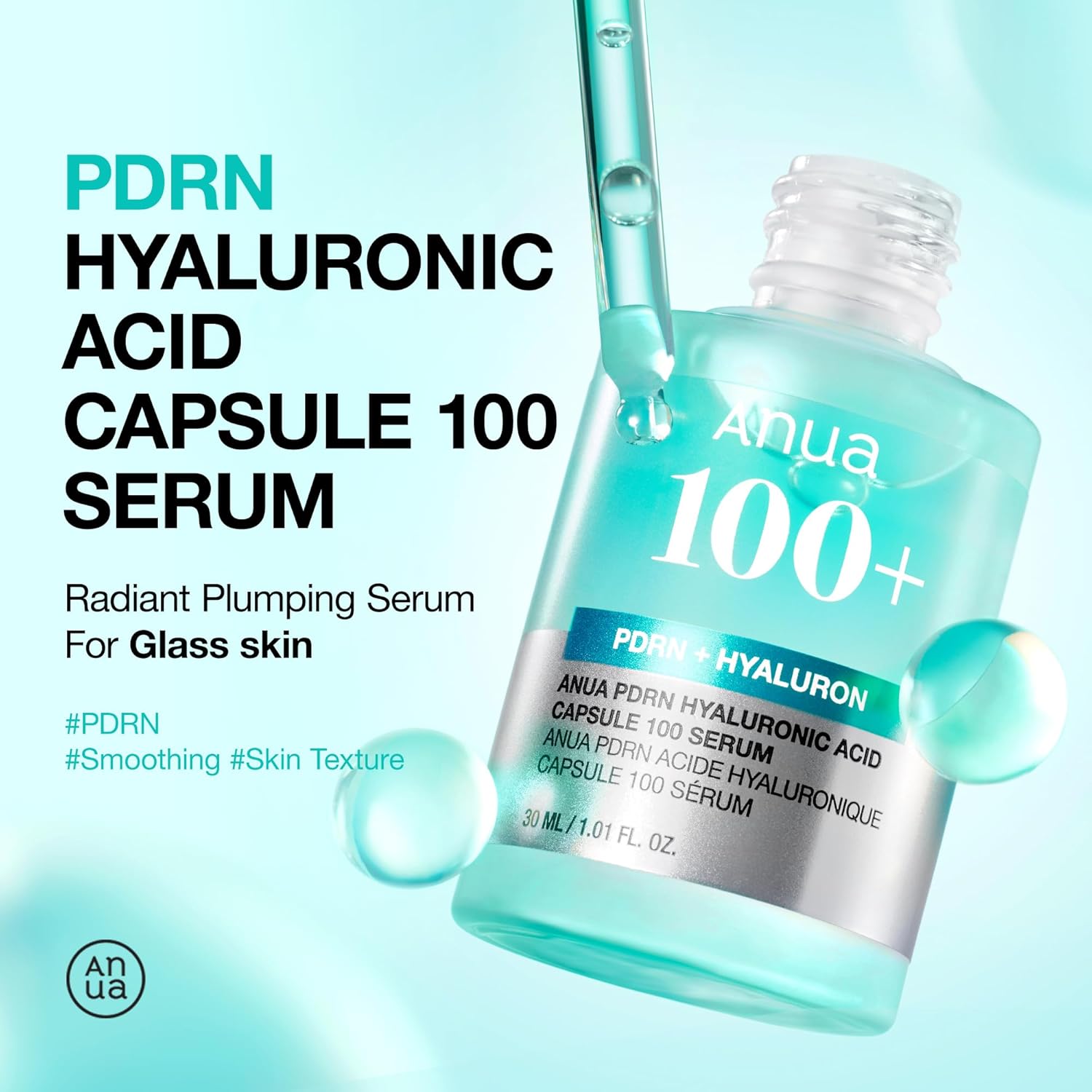 Anua PDRN Hyaluronic acid Capsule 100 Face Serum 30ml - Khayest