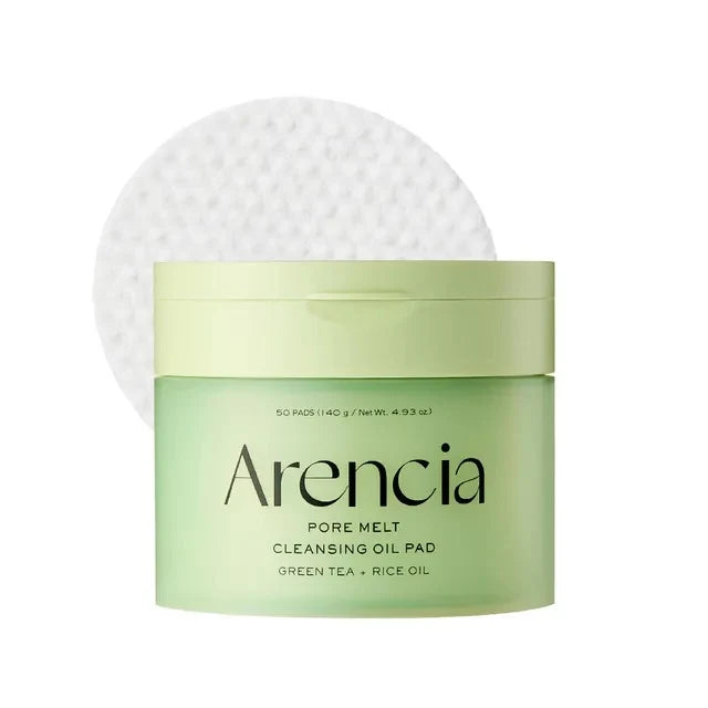 Arencia Pore Melt Cleansing Oil Pad with Green Tea + Rice Oil