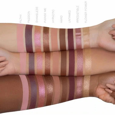 Arm swatches Huda Beauty Naughty Nude Eyeshadow Palette - Khayest