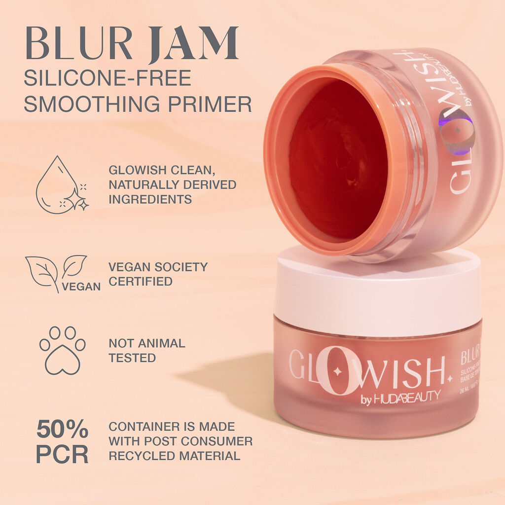 Huda Beauty GloWish Blur Jam Silicone Free Smoothing Primer 26ml - Khayest