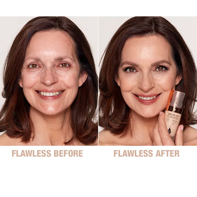 Charlotte-Tilbury-Air-Brush-Flawless Foundation-woman-before-and-after