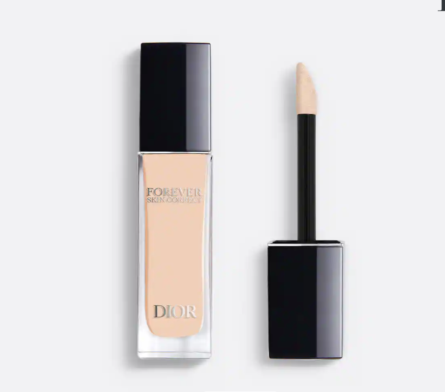 Dior Forever Skin Correct concealer shown in sand tone with sleek packaging and efficient applicator for smooth blending.