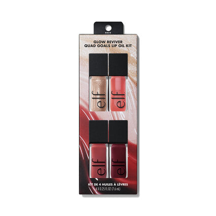ELF Glow Reviver Quad Goals Lip Oil Kit - Khayest