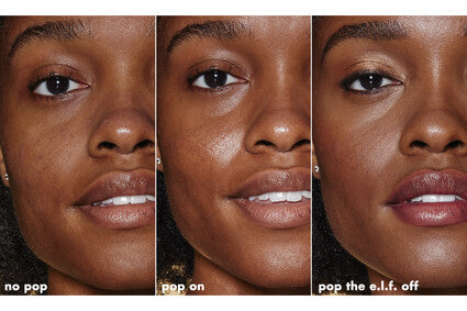 ELF Primer Before and After – Long-Lasting Makeup Grip dark tone