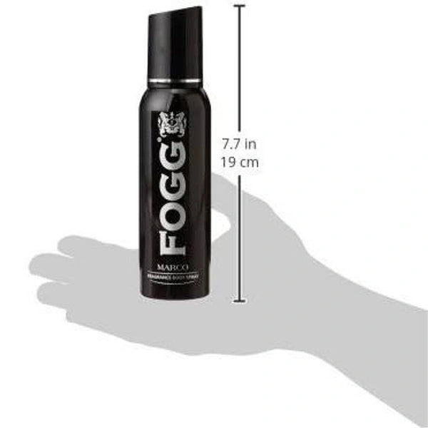 Fogg Marco Fragrance Body Spray for Men 120ml size of bottle
