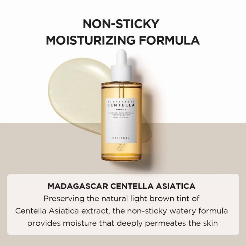 SKIN1004 Madagascar Centella Ampoule Korean Skincare for Soothing and Healing Sensitive Skin - 55ml - Khayest