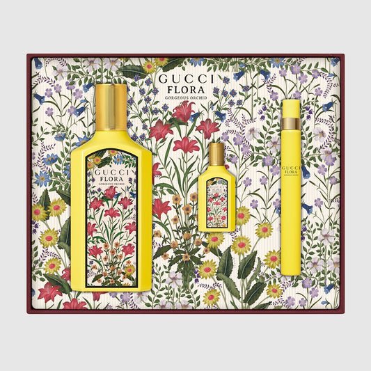 What Gucci Flora Gorgeous Orchid Perfume Gift Set For Women contains - Khayest