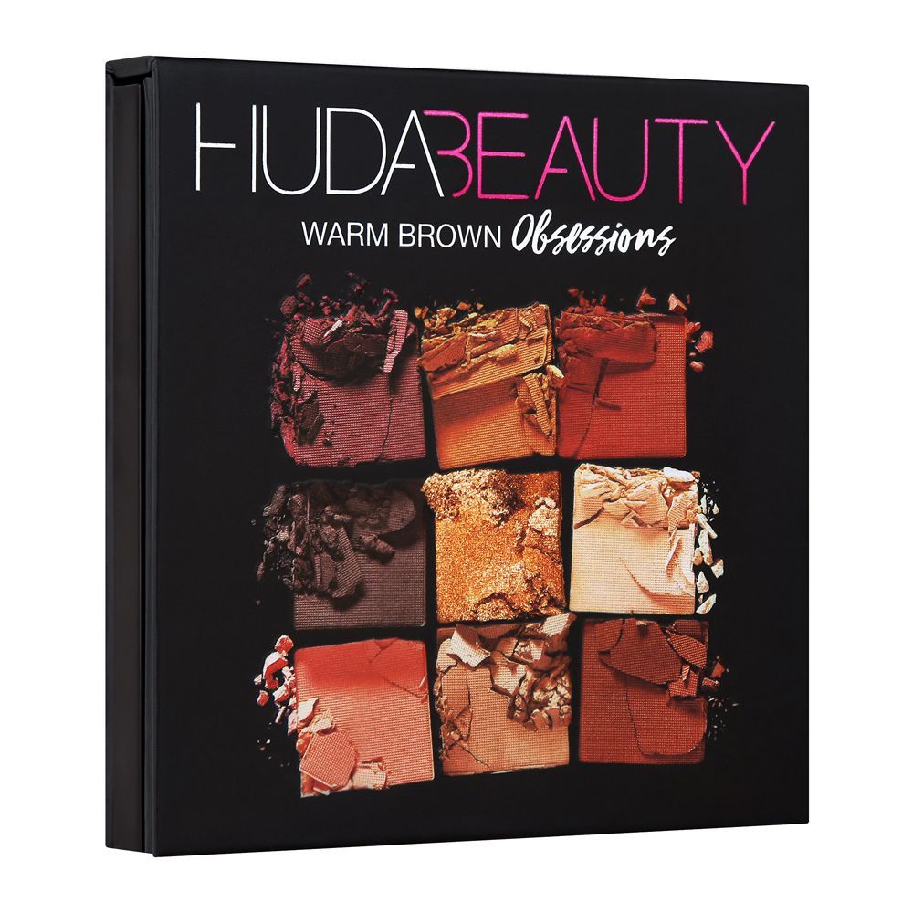 Huda Beauty Warm Brown Obsessions Eyeshadow Palette Closed - Khayest