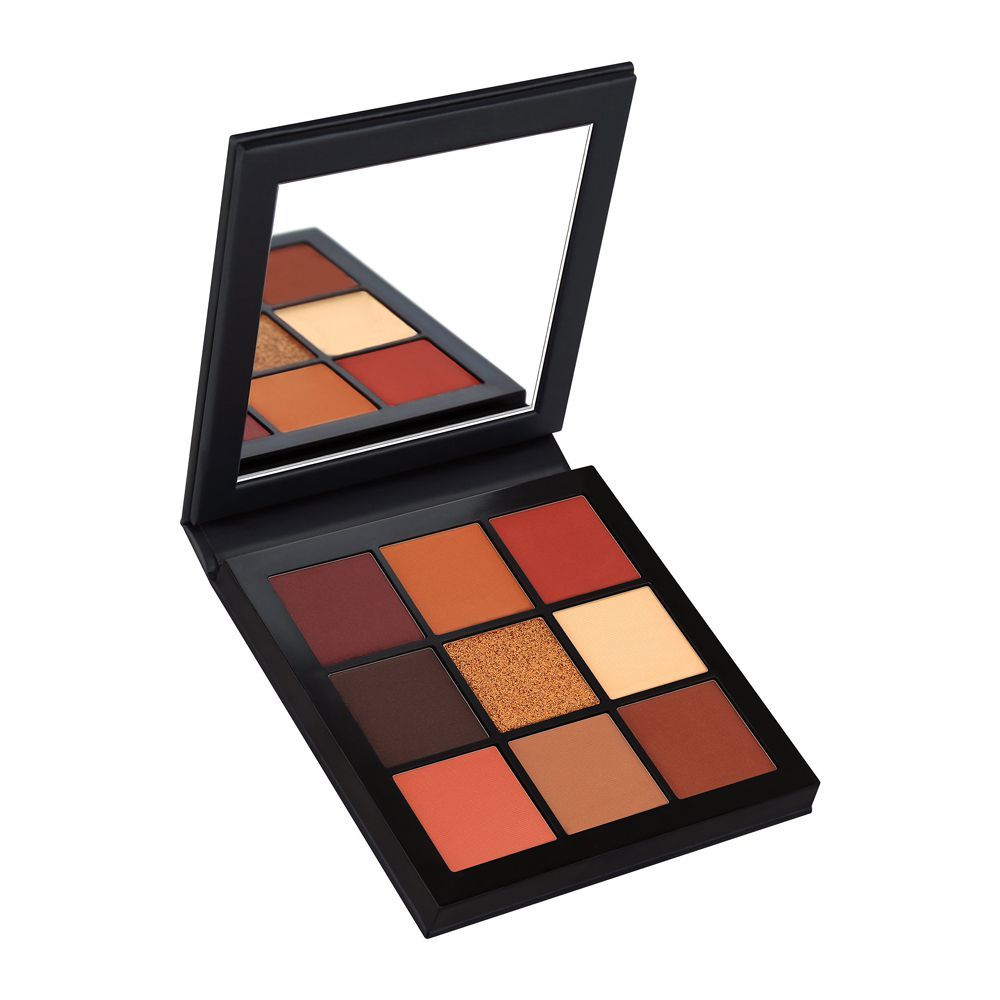 Huda Beauty Warm Brown Obsessions Eyeshadow Palette Sideways Open - Khayest