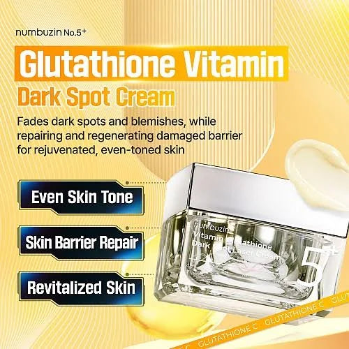 Numbuzin No.5 Vitamin Glutathione Dark Spot Laser Face Cream 50ml - Khayest
