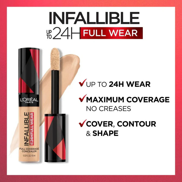 L'Oreal Paris Infallible Full Wear Full Coverage Waterproof Concealer - Khayest