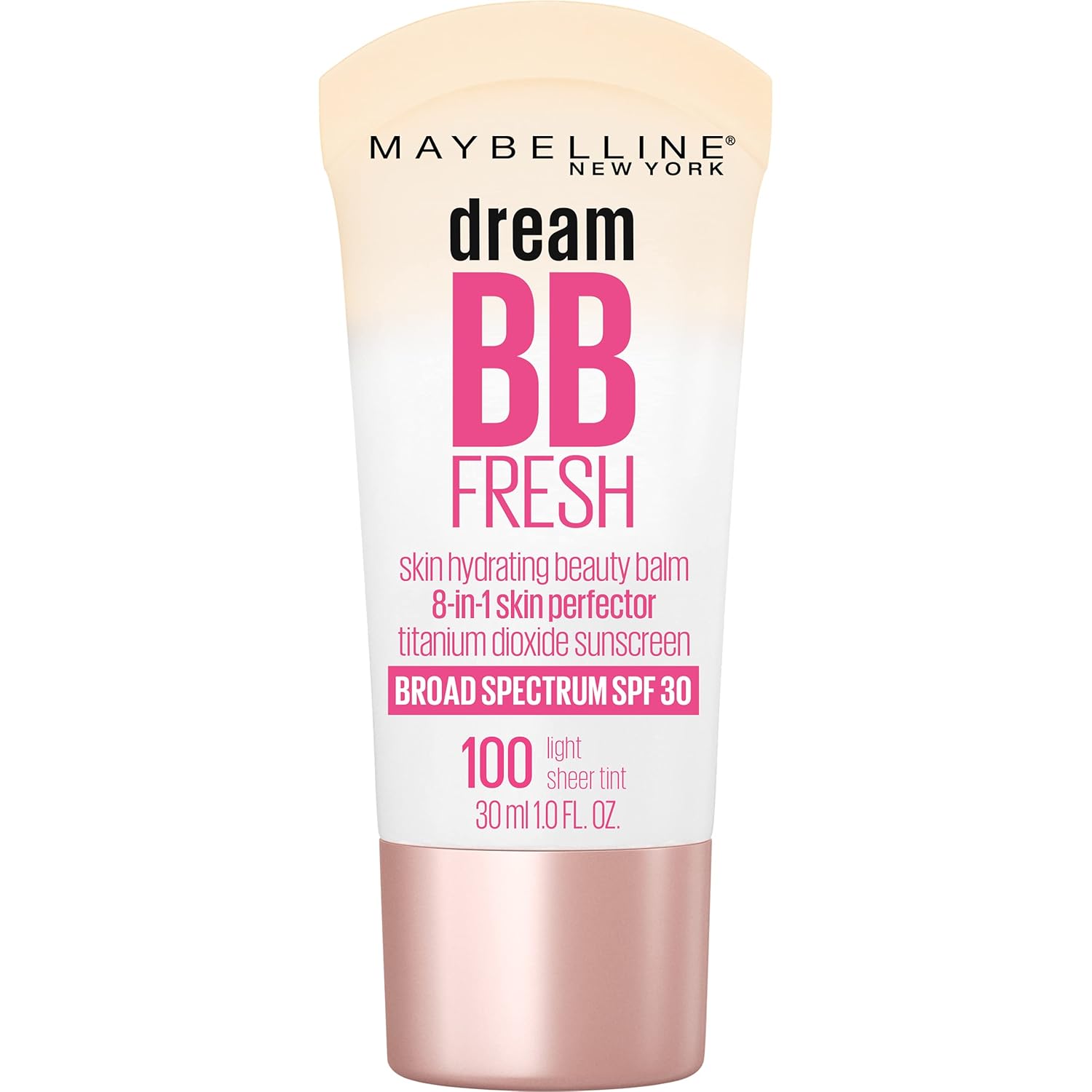 Maybelline Dream Fresh BB Cream in the light sheer tint, shade 100, for fair skin tones - Khayest