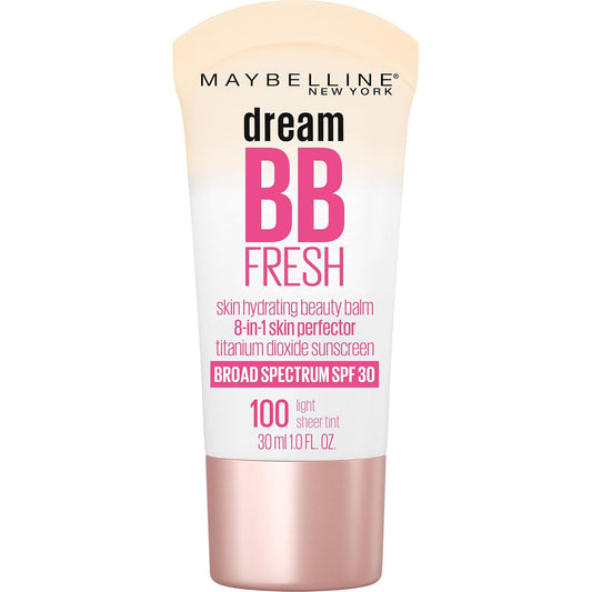 Maybelline Dream Fresh BB Cream in the light sheer tint, shade 100, for fair skin tones - Khayest
