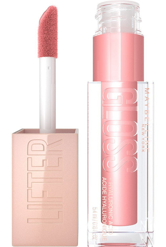 Maybelline Lifter Gloss in Reef shade with XL wand applicator and clear packaging