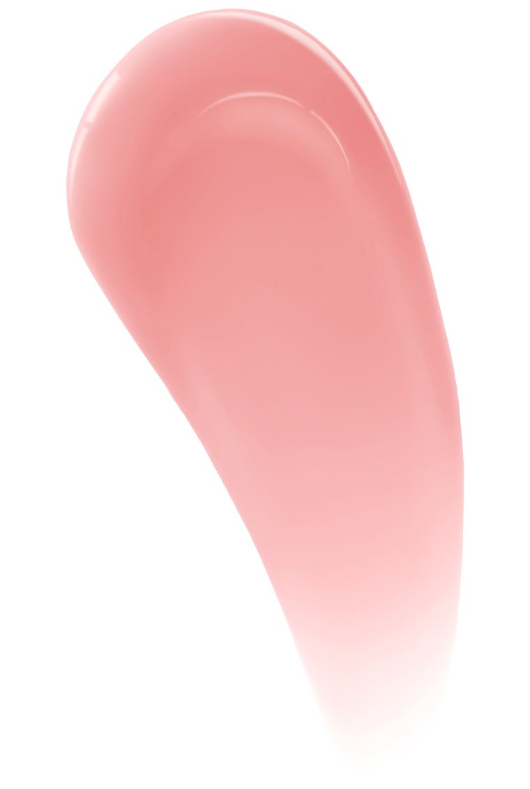 Swatch of Maybelline Lifter Gloss in Reef shade showing smooth coral pink texture