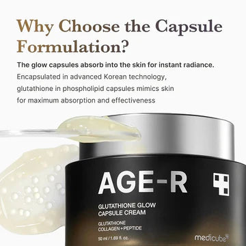 Medicube AGE-R Glutathione Glow Capsule Face Cream 50ml - Khayest